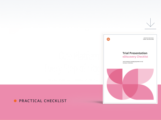 Trial Presentation Checklist for litigators